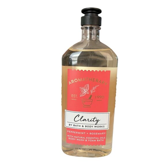 Bath & Body Works Aromatherapy CLARITY PEPPERMINT ROSEMARY Body Wash 10oz RARE - Picture 1 of 4